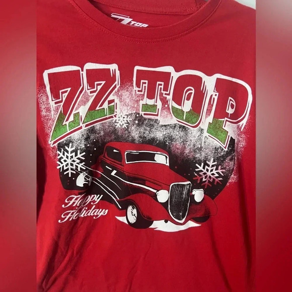 Official Merch | ZZ Top "Happy Holidays"  Band T-Shirt | Size M - Picture 3 of 5